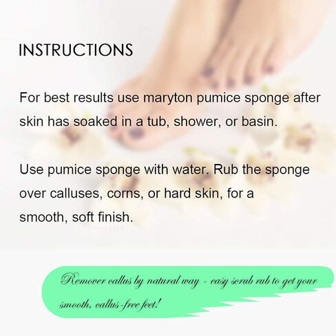 Maryton Foot Exfoliator File Scrubber Sponge Pedicure Tool Callus Remover for Feet, Salon Foot Scrub Pads Pedi Gifts for Men Women, 2pcs in Kuwait
