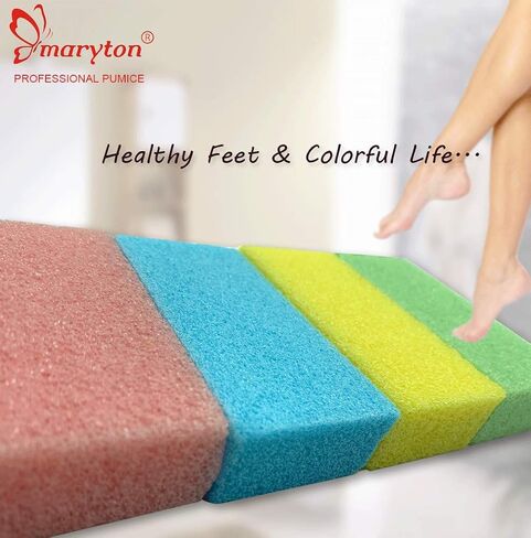 Maryton Foot Exfoliator File Scrubber Sponge Pedicure Tool Callus Remover for Feet, Salon Foot Scrub Pads Pedi Gifts for Men Women, 2pcs in Kuwait
