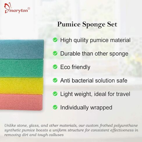 Maryton Foot Exfoliator File Scrubber Sponge Pedicure Tool Callus Remover for Feet, Salon Foot Scrub Pads Pedi Gifts for Men Women, 2pcs in Kuwait