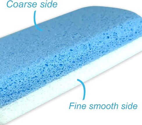 حجر خفاف مزدوج الجوانب للأقدام والبشرة الصلبة 100% مزيل مسامير القدم من الزجاج الكتاني، يقشر القدمين وينعم البشرة in Kuwait