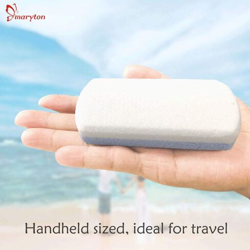 حجر خفاف مزدوج الجوانب للأقدام والبشرة الصلبة 100% مزيل مسامير القدم من الزجاج الكتاني، يقشر القدمين وينعم البشرة in Kuwait