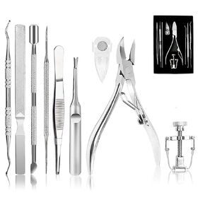 Toenail Clippers Kit for Ingrown/Thick Nail, Ingrown Toenail Tool Kit with Ingrown Toenail Clipper/Corrector, Wide Jaw Opening Nail Clipper for Thick Nail, Pedicure Tool for Seniors/Adult by DUALECO