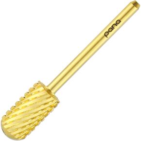 Pana 3/32" Small Smooth Top Nail Carbide Bit - Gold Color (Grit: Extra Fine - XF) for Electric Dremel Drill Machine