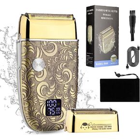 ماكينة حلاقة Saoilli Foil للرجال، ماكينة حلاقة كهربائية للرجال، ماكينة حلاقة مزدوجة للرأس، ماكينة حلاقة الرأس الصلع، ماكينة حلاقة لاسلكية لتشذيب اللحية، ماكينة حلاقة للرجال، مقاومة للماء بسرعتين، لوازم الحلاقة للرجال in Kuwait