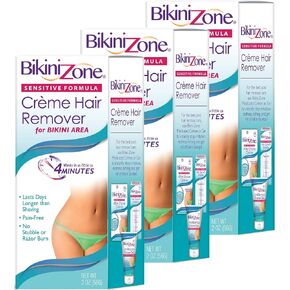 Bikini Zone Crème Hair Remover – Instant Hair Removal for Women – Depilatory Cream for Sensitive Skin & Delicate Areas – Lasts Longer than Shaving – Painless w/Aloe, Chamomile & Green Tea in Kuwait
