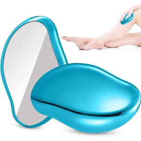 ممحاة شعر كريستالية، قابلة لاعادة الاستخدام لازالة الشعر بدون الم، اداة سحرية لازالة الشعر بدون الم، اداة سحرية لازالة الشعر والذراعين والساقين، قابلة للغسل، للنساء والرجال - ازرق in Kuwait