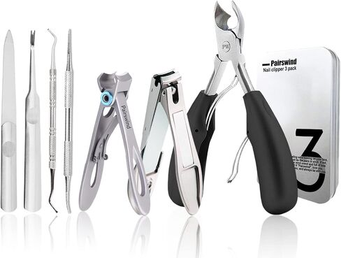 Thick Toenail Clippers, Mens Nail Clippers for Large Big Thick Nail and Toenail Senior Nail Clippers with Easy Grip Rubber Handle for Podiatrist/Ingrown/Seniors/Adult in Saudi Arabia