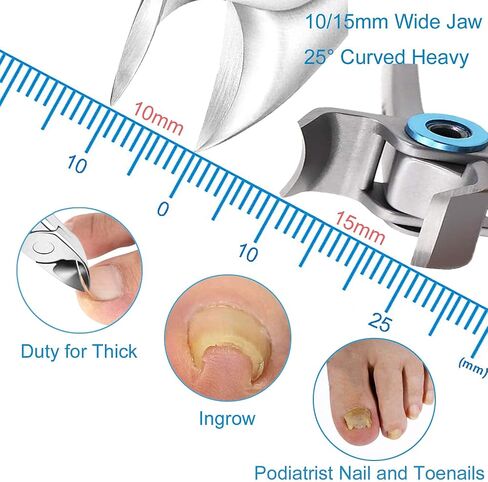 Thick Toenail Clippers, Mens Nail Clippers for Large Big Thick Nail and Toenail Senior Nail Clippers with Easy Grip Rubber Handle for Podiatrist/Ingrown/Seniors/Adult in Saudi Arabia