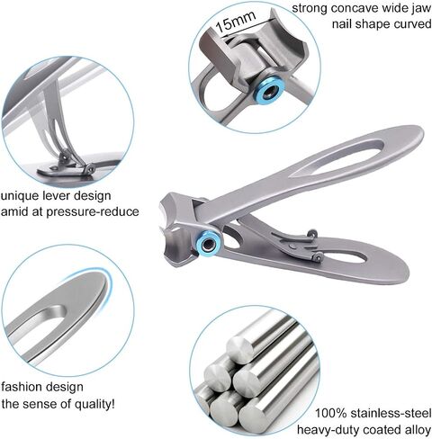 Thick Toenail Clippers, Mens Nail Clippers for Large Big Thick Nail and Toenail Senior Nail Clippers with Easy Grip Rubber Handle for Podiatrist/Ingrown/Seniors/Adult in Saudi Arabia