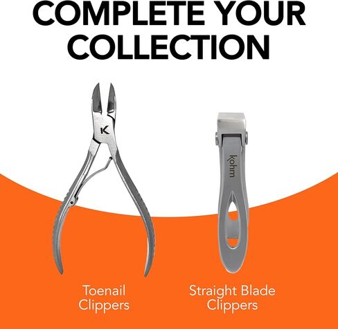 ماكينة قص أظافر KOHM للأظافر السميكة - شديدة التحمل، مقص احترافي لأظافر اليدين والقدمين بفم واسع للرجال والنساء وكبار السن، فضي in Kuwait