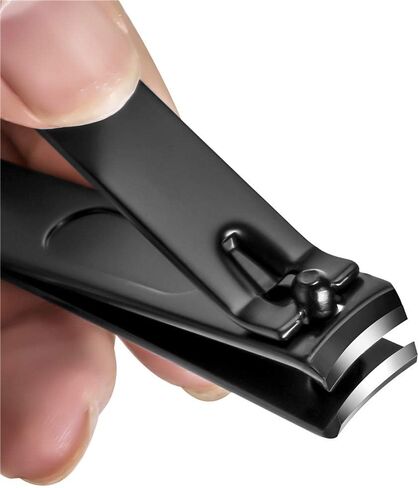 Nail Clippers Set, Sharp Stainless Steel Fingernail Clipper & Toenail Clippers, Black Nail Cutter, Large and Small 2 Piece Set. (Large/Small) in Saudi Arabia