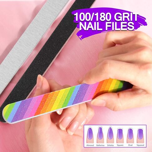 3pcs Double Sided Rectangular Nail File and Buffer, Buffer Block Sponge Polished, Nail Brush, Come with Cuticle Nipper and Pusher, Perfect Manicure Tool Kit for Shiny Nail in Kuwait