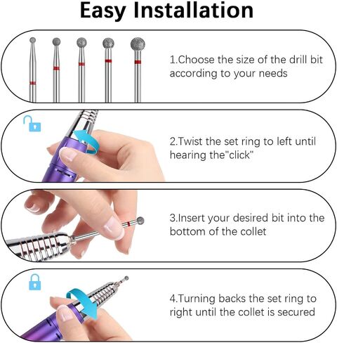 Rolybag 10 Pieces nail drill heads nail drill bits sanding band shaft 3/32 inch nail drill bits mandrels for electric file nail sanders manicure pedicures home salon & spa in Saudi Arabia