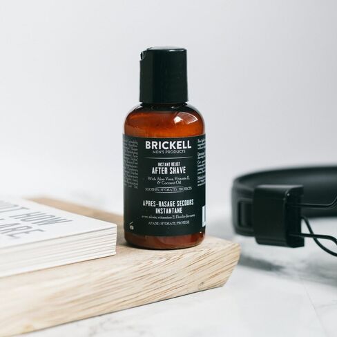 Brickell Men's Instant Relief Aftershave for Men, Natural and Organic Soothing After Shave Balm to Prevent Razor Burn, 2 Ounce, Scented in Saudi Arabia