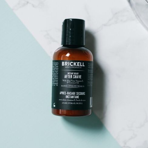Brickell Men's Instant Relief Aftershave for Men, Natural and Organic Soothing After Shave Balm to Prevent Razor Burn, 2 Ounce, Scented in Saudi Arabia