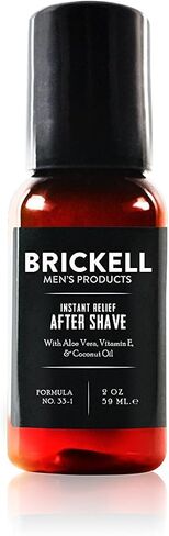 Brickell Men's Instant Relief Aftershave for Men, Natural and Organic Soothing After Shave Balm to Prevent Razor Burn, 2 Ounce, Scented in Saudi Arabia