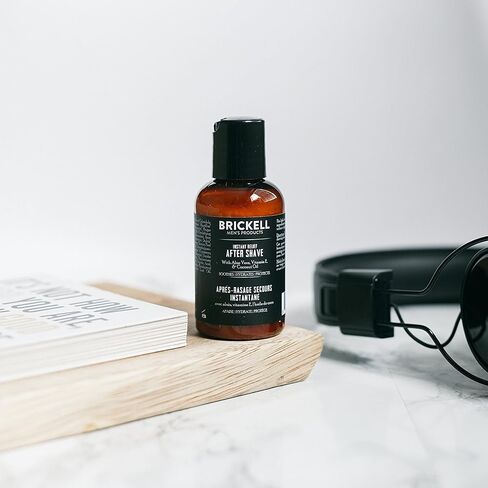 Brickell Men's Instant Relief Aftershave for Men, Natural and Organic Soothing After Shave Balm to Prevent Razor Burn, 2 Ounce, Scented in Saudi Arabia