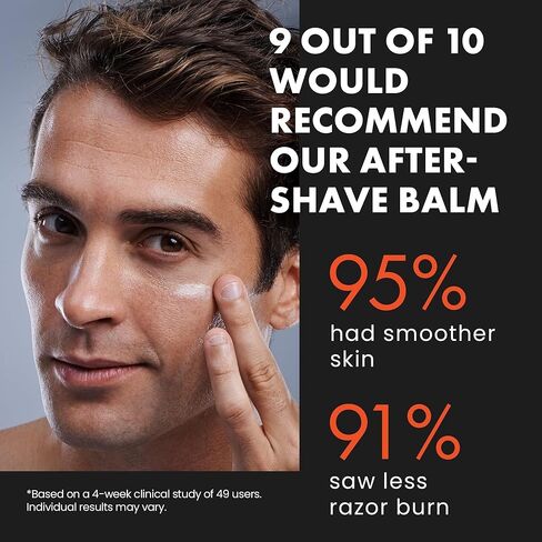 Eclat Skincare 𝗪𝗜𝗡𝗡𝗘𝗥 𝟮𝟬𝟮𝟯* بعد الحلاقة للرجال، بلسم ما بعد الحلاقة خفيف وغير دهني يقلل من حرق ماكينة الحلاقة والنتوء والاحمرار، مرطب بعد الحلاقة للرجال، غسول ما بعد الحلاقة عضوي 100% in Kuwait