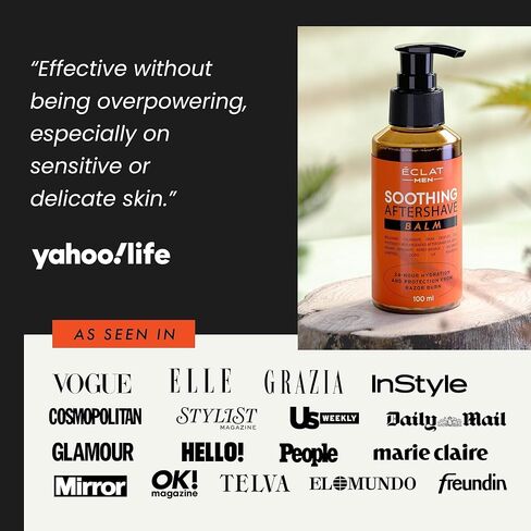 Eclat Skincare 𝗪𝗜𝗡𝗡𝗘𝗥 𝟮𝟬𝟮𝟯* بعد الحلاقة للرجال، بلسم ما بعد الحلاقة خفيف وغير دهني يقلل من حرق ماكينة الحلاقة والنتوء والاحمرار، مرطب بعد الحلاقة للرجال، غسول ما بعد الحلاقة عضوي 100% in Kuwait