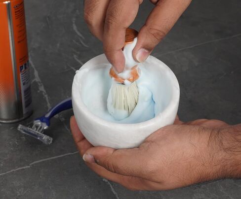 Radicaln Marble Shaving Cream Bowl Black 4' x 3' Inches Handmade Shaving Bowl Mens Barber Supplies - Bowl For Esthetician Supplies Like Shaving Gel - Used By Barber For Beard Bar Clean Up in Kuwait