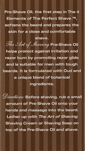 The Art of Shaving Pre Shave Beard Oil for Men, Protects Against Irritation and Razor Burn, Clinically Tested for Sensitive Skin, Oud, Woody, 2 Fl Oz in Kuwait