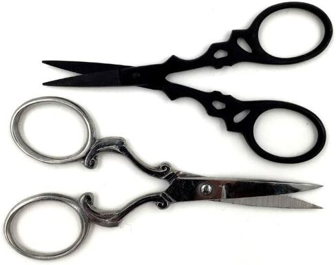 Badass Beard Care Beard & Mustache Stainless Steel Trimming Scissors For Men - Extremely Sharp and Durable (Black) in Saudi Arabia
