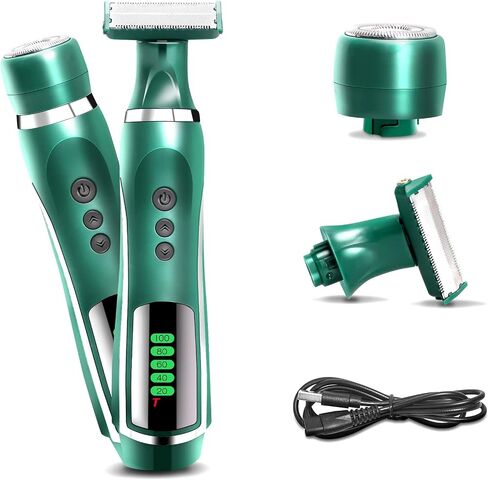FINTOZER Electric Shaver for Women, Cordless Women Razor Rechargeable Bikini Trimmer for Pubic Hair with 3 Heads & Trimming Combs for Legs Arms Underarms Bikini Area Wet & Dry Use in Saudi Arabia
