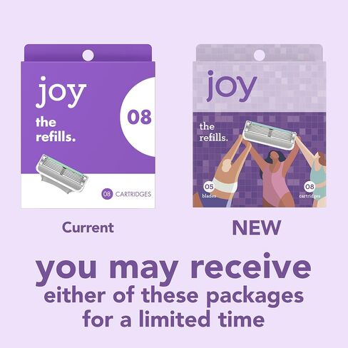 joy Razors for Women, 1 Handle, 4 Razor Blade Refills, Lavender, Lubrastrip to Help Avoid Skin Irritation in Saudi Arabia