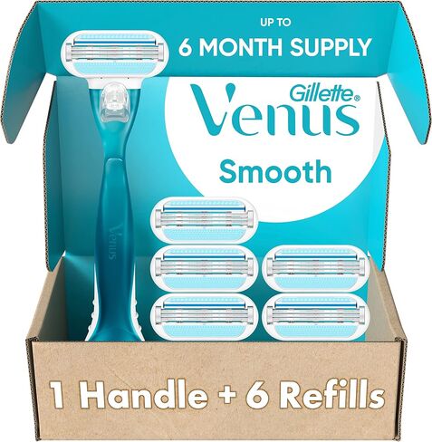 Gillette Venus Smooth Womens Razor, Includes 1 Handle, 2 Razor Blade Refills in Saudi Arabia