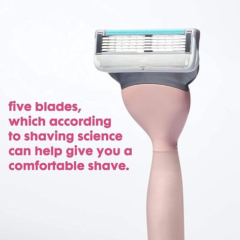 joy Razors for Women, 1 Handle, 4 Razor Blade Refills, Pink, Lubrastrip to Help Avoid Skin Irritation in Saudi Arabia