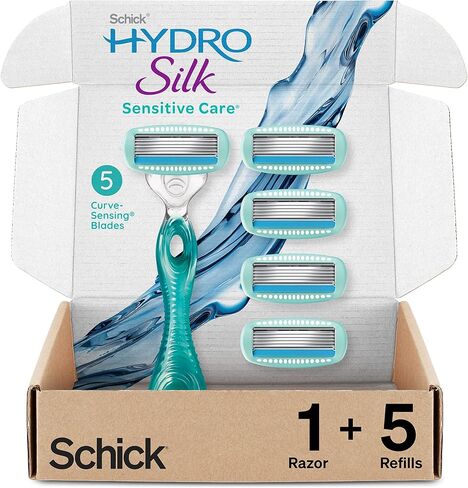 Schick Hydro Silk Sensitive Skin Razor for Women With 5 Moisturizing Razor Blade Refills in Saudi Arabia