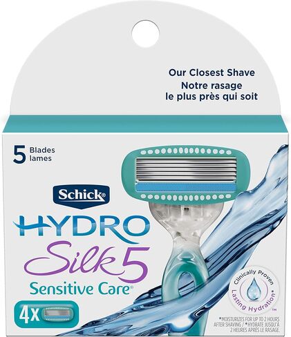 Schick Hydro Silk Moisturizing Razor Blade Refills for Women with Shower Hanger, 4 Count in Saudi Arabia