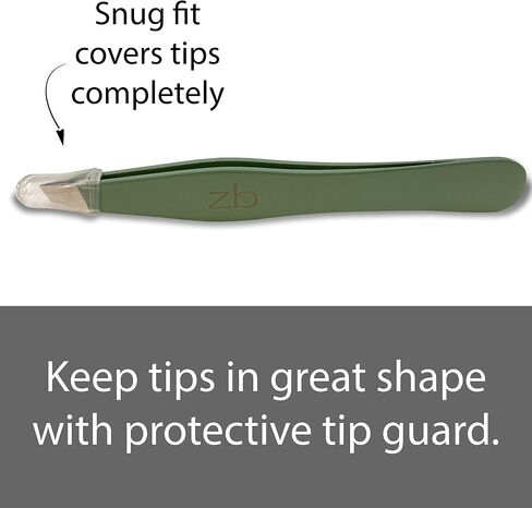Tweezers – Surgical Grade Stainless Steel - Slant Tip for Expert Eyebrow Shaping and Facial Hair Removal – with Protective Pouch - Best Tweezer for Men and Women (Ruby Red) in Saudi Arabia