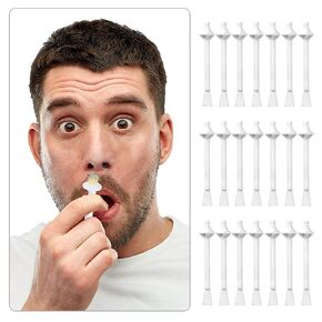 Nose Wax Sticks 100 Pcs Nose Wax Applicator Sticks for Nostril Nasal Cleaning Ear Eyebrow for Men Women Plastic Nose Wax Applicators for Painless Nose Hair Removal