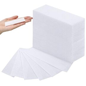 Blulu 400 Wax Strips Non Woven Wax Paper Strips for All Skin Types Facial and Body Hair Removal Waxing Strips Epilating for Leg, Chest, Back, Intimate Area And Face 10 x 3.8 cm(Blue)