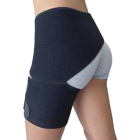 Hip Brace for Sciatica Pain Relief,Compression Support Wrap for Sciatic Nerve, Pulled Thigh, Hip Fleхоr Strain, Groin Injury, Hamstring Pull,Sacroiliac Joint Support Stabilizer for Men, Women (Black)