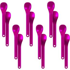 TalkTools Magenta Spoons Bumpy | Silicone Self-Feeding Utensils Set for Kid and Toddler | Encourages Lip Closure | Oral Awareness | Normalize Food Texture Acceptance (Bumpy, 6 Pack)