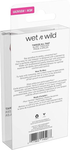 Wet n Wild Beauty Eyebrow Tweezers Hair Removal Tweezers, Pointed Precision with Sharp Needle Nose Point Tweezers for Men, Women & Kids, Stainless Steel in Saudi Arabia