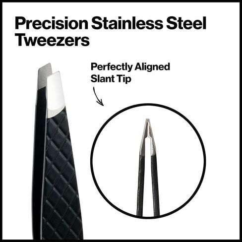 Expert Eyebrow Hair Removal Tweezer by Revlon, Tweezers for Men, Women & Kids, Stainless Steel in Saudi Arabia