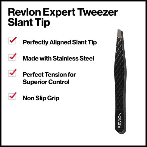 Expert Eyebrow Hair Removal Tweezer by Revlon, Tweezers for Men, Women & Kids, Stainless Steel in Saudi Arabia