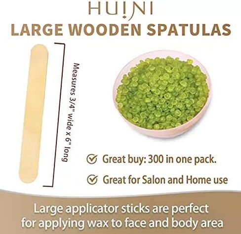 Huini 1000 Ct. Wooden Waxing Applicators Sticks for Face & Eyebrows Wax Spatula Hair Removal CD-S02-3 in Saudi Arabia