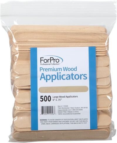 ForPro Premium Wood Applicators, Non-Sterile, Hair Removal Waxing Applicators, Petite, 4.5" L x .375" W, 500-Count (Pack of 3) in Saudi Arabia