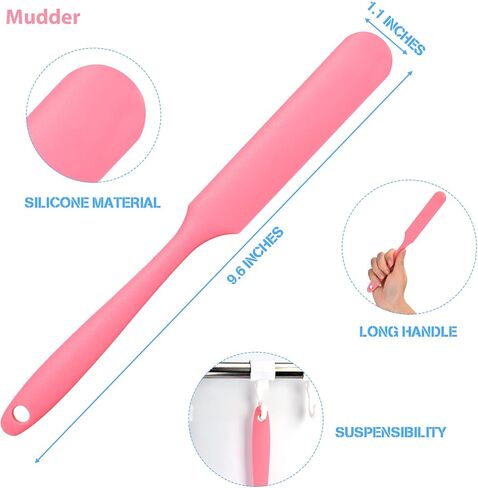 Mudder 3 Pieces Non-stick Wax Spatulas Silicone Spatula Waxing Applicator Hair Removal Sticks Applicator Spatula Reusable Scraper Hard Wax Sticks for Home Salon Body Use (Black, Red, Blue) in Saudi Arabia