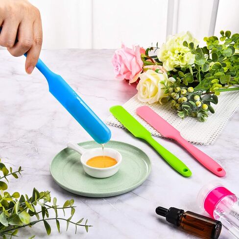 Mudder 3 Pieces Non-stick Wax Spatulas Silicone Spatula Waxing Applicator Hair Removal Sticks Applicator Spatula Reusable Scraper Hard Wax Sticks for Home Salon Body Use (Black, Red, Blue) in Saudi Arabia