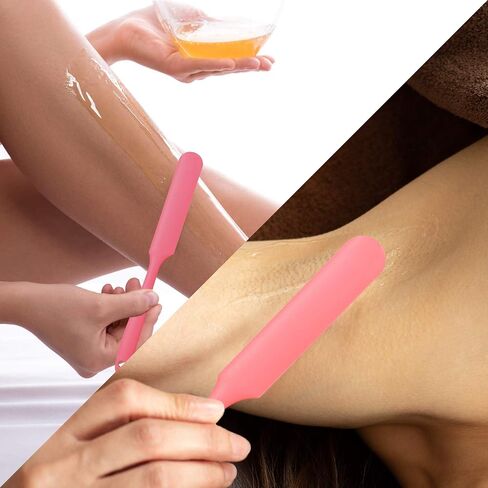 Mudder 3 Pieces Non-stick Wax Spatulas Silicone Spatula Waxing Applicator Hair Removal Sticks Applicator Spatula Reusable Scraper Hard Wax Sticks for Home Salon Body Use (Black, Red, Blue) in Saudi Arabia