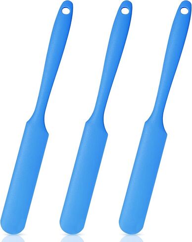 Mudder 3 Pieces Non-stick Wax Spatulas Silicone Spatula Waxing Applicator Hair Removal Sticks Applicator Spatula Reusable Scraper Hard Wax Sticks for Home Salon Body Use (Black, Red, Blue) in Saudi Arabia
