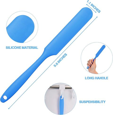 Mudder 3 Pieces Non-stick Wax Spatulas Silicone Spatula Waxing Applicator Hair Removal Sticks Applicator Spatula Reusable Scraper Hard Wax Sticks for Home Salon Body Use (Black, Red, Blue) in Saudi Arabia