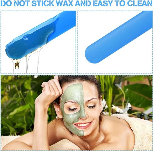 Mudder 3 Pieces Non-stick Wax Spatulas Silicone Spatula Waxing Applicator Hair Removal Sticks Applicator Spatula Reusable Scraper Hard Wax Sticks for Home Salon Body Use (Black, Red, Blue) in Saudi Arabia