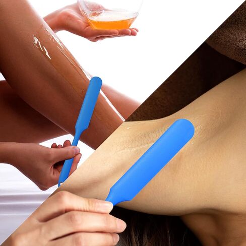 Mudder 3 قطع ملاعق شمع غير لاصقة، ملعقة سيليكون، أداة إزالة الشعر، أداة توزيع الشعر، ملعقة قابلة لإعادة الاستخدام، مكشطة، أعواد شمع صلبة للاستخدام المنزلي في صالونات التجميل (وردي، أزرق، أخضر) in Kuwait