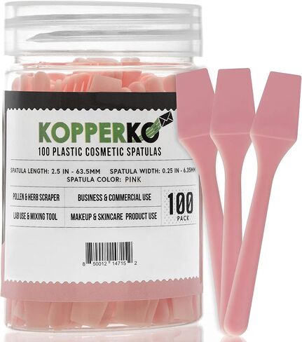 100 Pack 2.5 Inch Cosmetic Spatulas - Small Plastic Spatula for Cosmetics, Creams, & Crafts | Makeup Spatula or Multipurpose Mini Applicator for Mixing, Skincare, or Scraping Jars | Black in Saudi Arabia